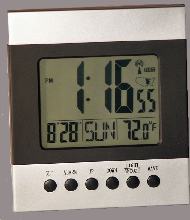 ATOMIC ALARM CLOCK MODEL NUMBER T-4650