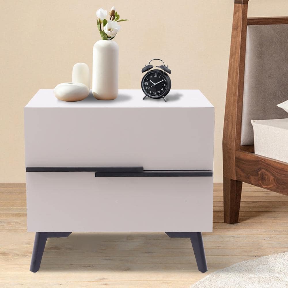 17.3 in. H x 18.9 in. L Modern Compact MDF Nightstand with...
