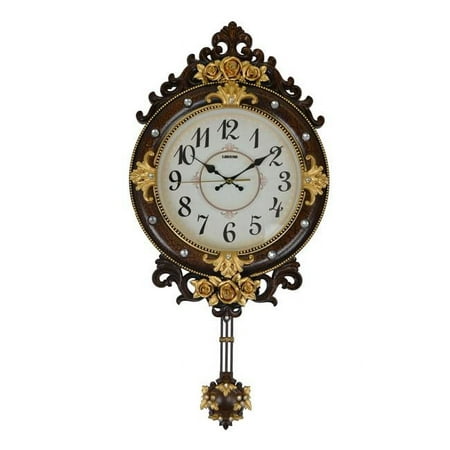 26 x 13 in. Wall Clock with Pendulum