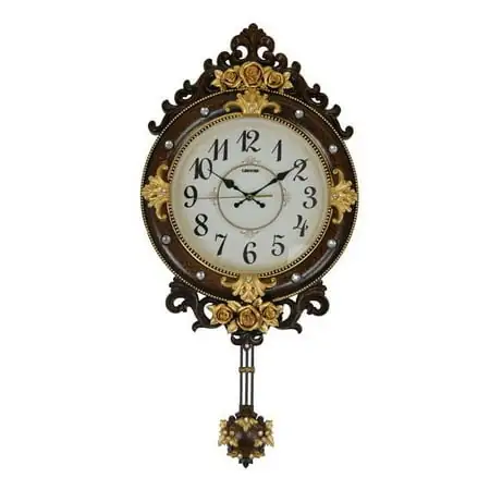 26 x 13 in. Wall Clock with Pendulum