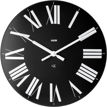 Alessi Firenze Wall Clock, Black