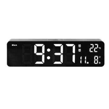 Huashengg Large LED Digital Wall Clock Temperature Date Day Display USB Remote Control Four Event Timer