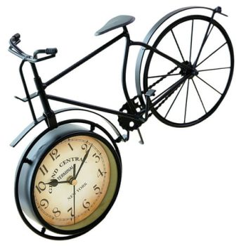 Office Decorations Kid Presents Bicycle Clock Household Desk Metal