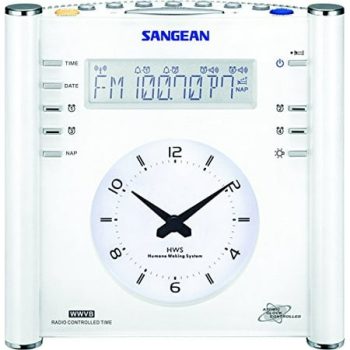 Sangean RCR-3 AM/FM Atomic Digital/Analog Clock Radio (White), One Size