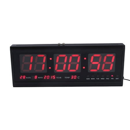 48cm Digital Wall Clock Big LED Time Calendar Temperature Desk Table Clocks LED Wall Watch