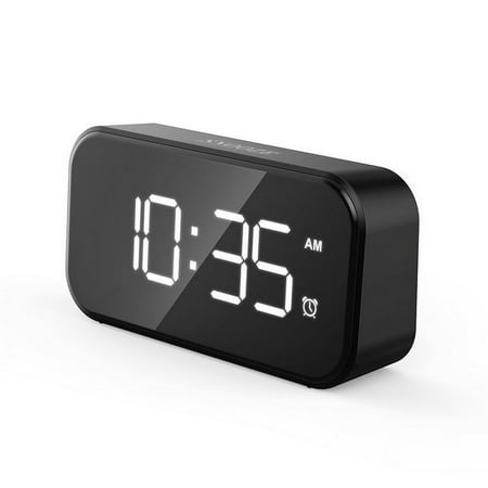 Alarm Clocks, Smart Clock with Multiple Alarms and Multi Day App Controlled Temperature and Humidity Display, Digital Clocks with USB Charger for Bedrooms Side (not Charged) A