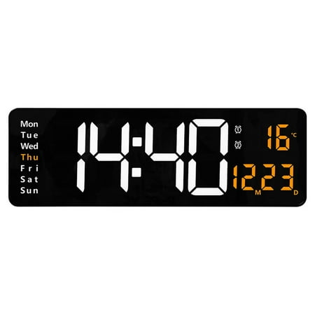 Ana Big Digital LED Wall Alarm Clock with Calendar Temperature Display Decoration