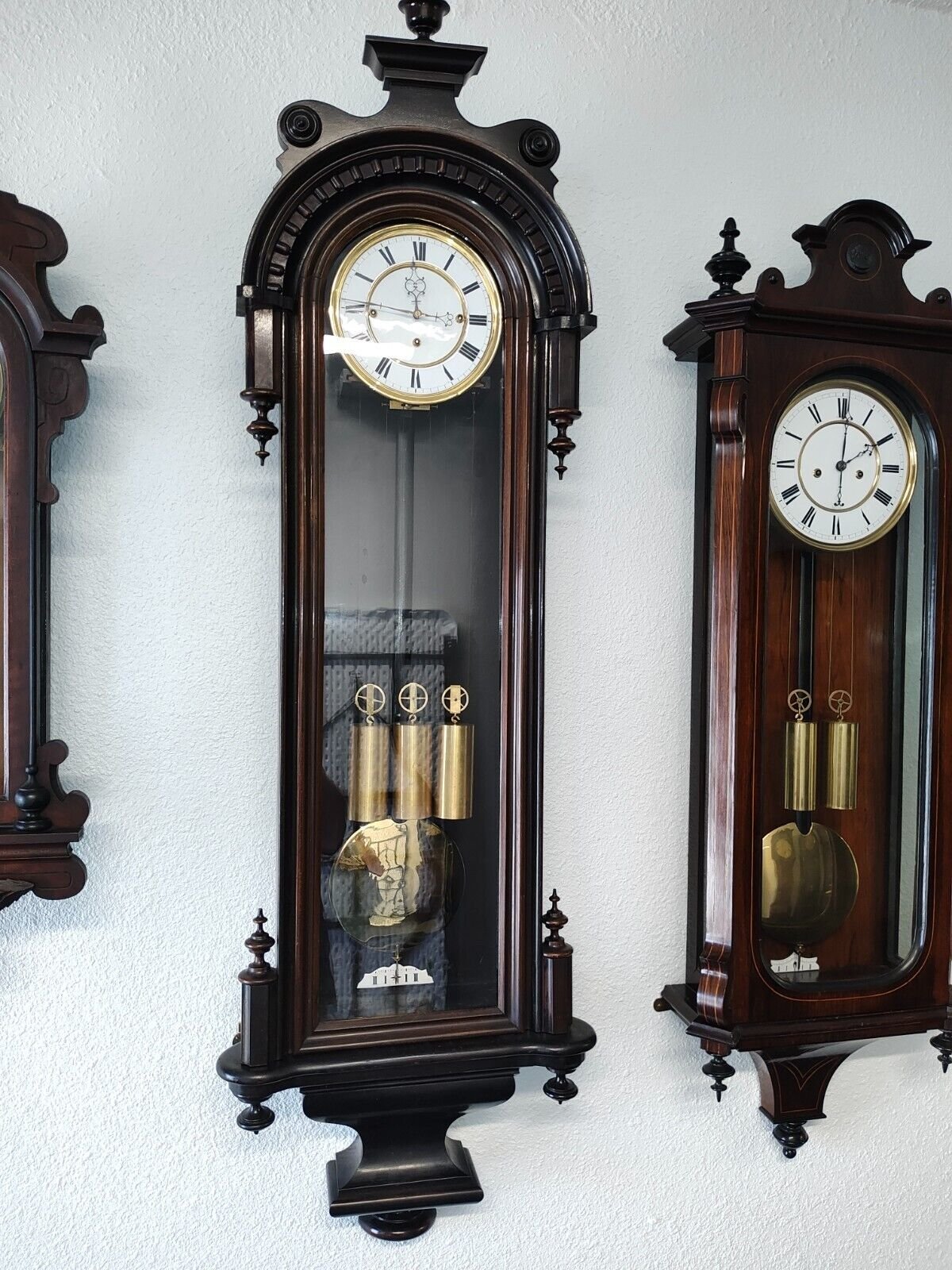ANTIQUE LARGE 3 WIEGHT GRAND SONNERIE (BLIND MANS CLOCK) WALL CLOCK