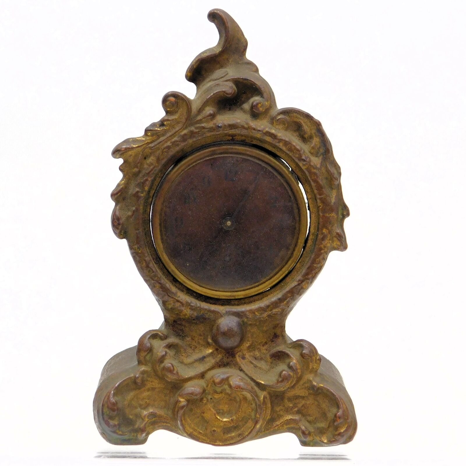 Antique Victorian Style Small Brass Mantel Table Clock Patd. 1891 Parts & Repair