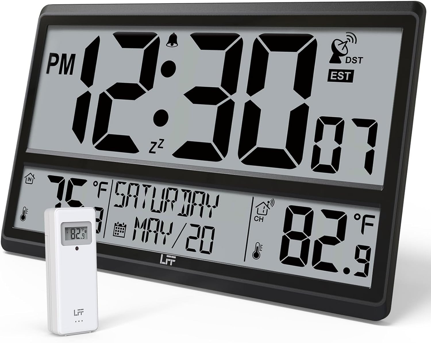 Atomic Clock 4.5" Numbers Atomic Wall Clock Never Needs Setting Battery Powered