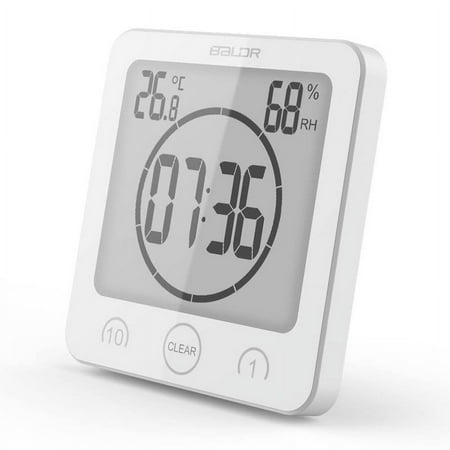 Baldr Compact LCD Shower Clock: Effortless Time Management and Versatility