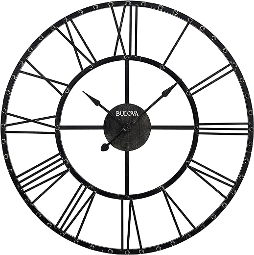 Bulova C4820 Carmen Wall Clock, Black