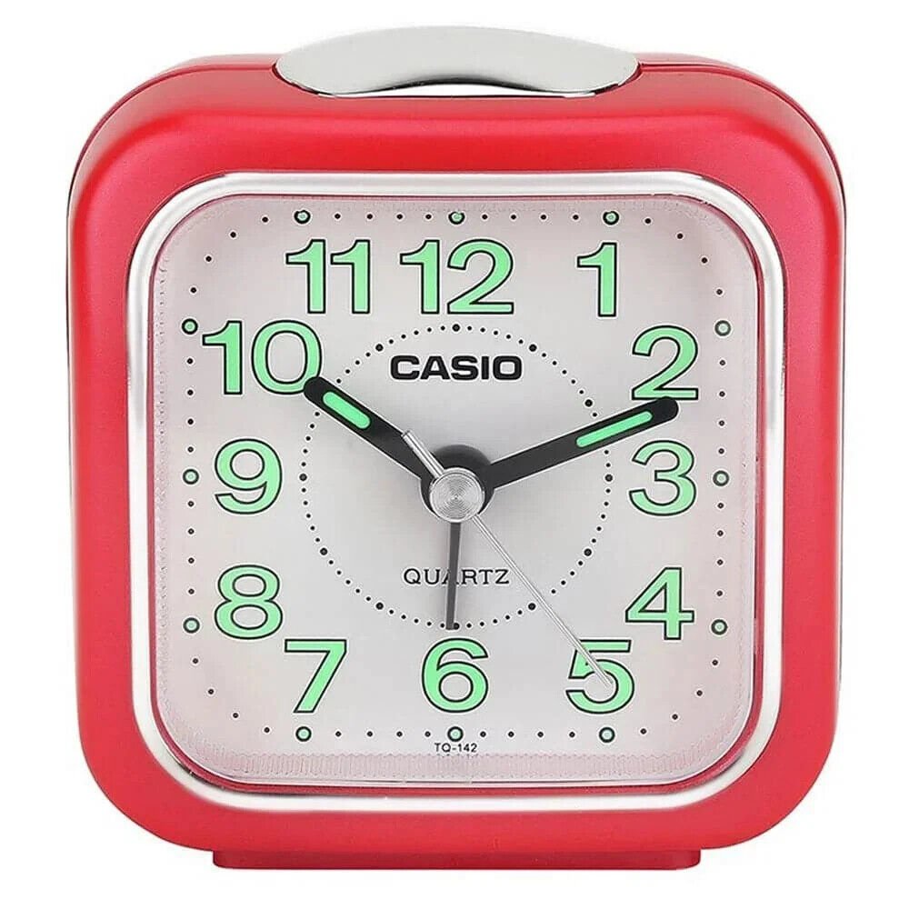 Casio Standard Traveller's Red Resin Table Clock TQ-142-4D-P