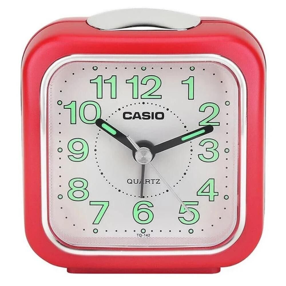 Casio Standard Traveller's Red Resin Table Clock TQ-142-4D-P