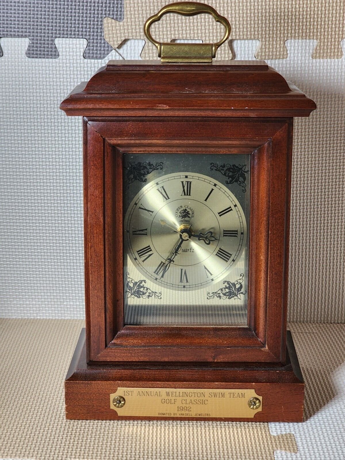 Cooper Classics Mantle Clock, Solid Wood, with Chime -Clean vintage Golf 1992