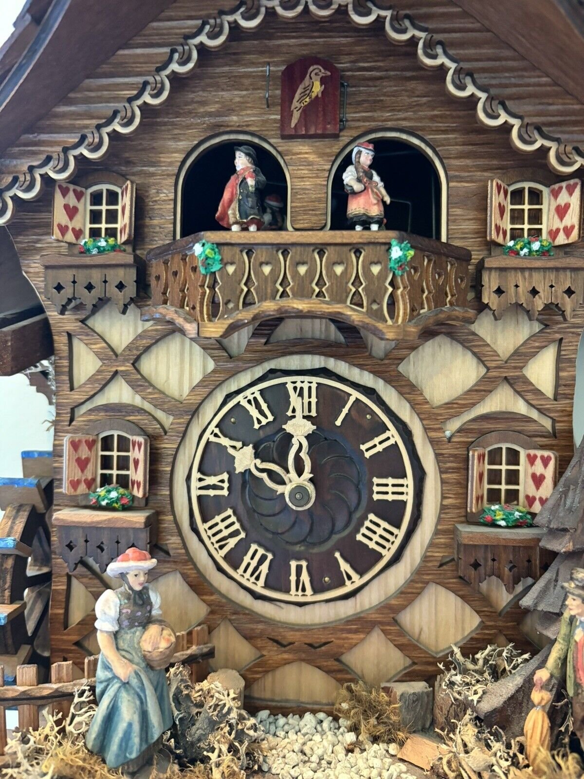 Cuckoo Clock Romance Die Muehle im Schwarzwald Die Post im Walde Vintage