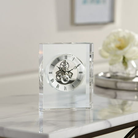 Dahlia Studios Aimee 6 High Rectangular Crystal Table Clock