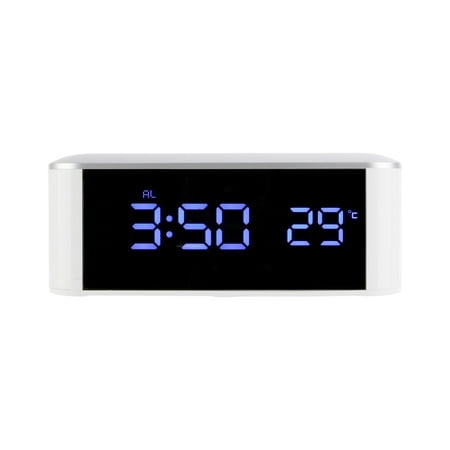 Digital Alarm Clock Precise 12/24 Hour Temperature Display Large Screen Smart LED Clock Bedside Digital Alarm Clock for Home