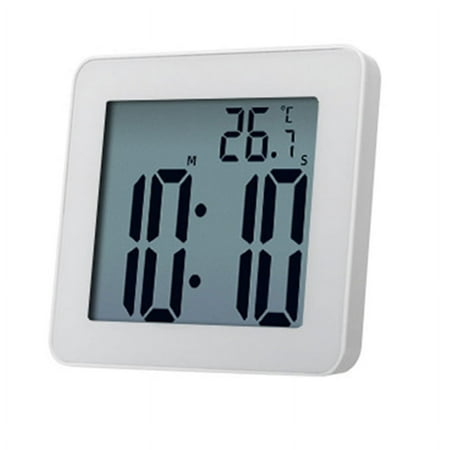 Digital Bathroom Clocks Simple LCD Electronic Alarm Clock Waterproof Shower Watches Temperature Clocks Hanging Timer