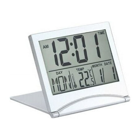 Digital Travel Alarm Clock Foldable Temperature LCD Clock Compact Desk Timer New