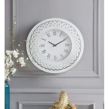 DremFaryoyo Nysa Wall Clock in Mirrored & Faux Crystals 97045