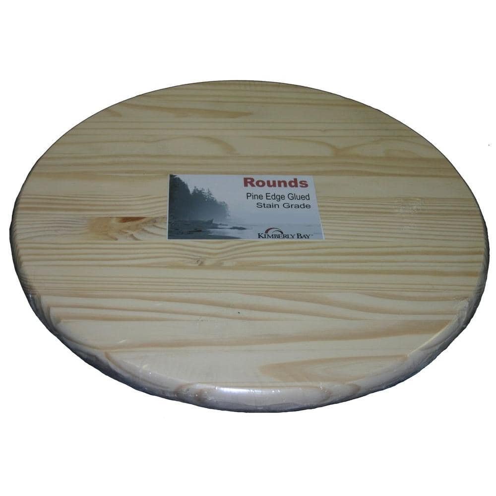 Edge-Glued Round (Common Softwood Boards: 1 in. x 17-3/4 in.; Actual: 1.0...