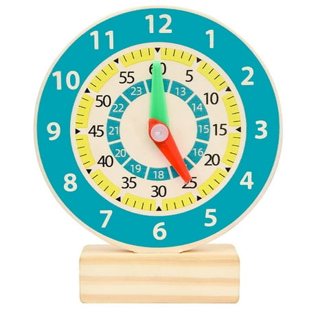 Educational Wooden Clock for Kids, Learning Time Teaching Clock, Clock for Children to Learn Time