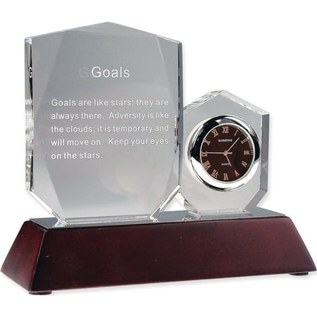 Fashion Goals Crystal Inspiration And Desk Clock (6.69 X 5.59) Made In China gl3814