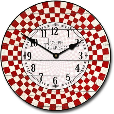 Fifties Diner Wall Clock | Beautiful Color, Silent Mechanism, Made in USA