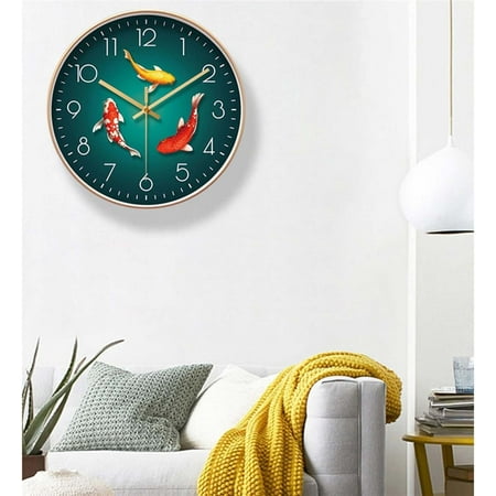 Gzwccvsn Wall Clock for Living Room 7.87in Modern Style Crystal Colorful Round Silent Clock for Living Room Kitchen Home Office Small