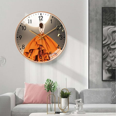 Gzwccvsn Wall Clock for Living Room 7.87in Modern Style Crystal Colorful Round Silent Clock for Living Room Kitchen Home Office Small