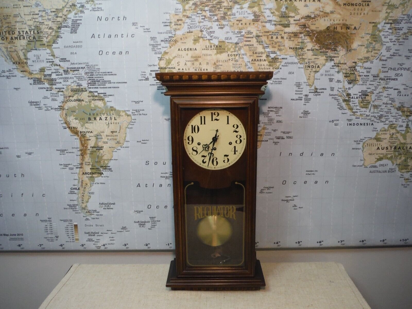 Hamilton Regulator Wall Clock 8 Day Westminster Chime Working