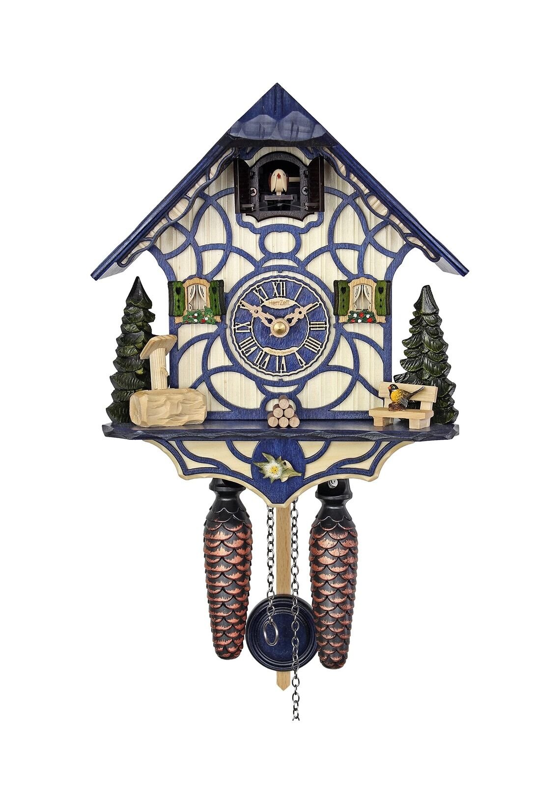 HerrZeit by Adolf Herr Quartz Cuckoo Clock - Magic Blue AH 34 QM