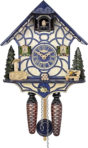 HerrZeit by Adolf Herr Quartz Cuckoo Clock - Magic Blue AH 34 QM