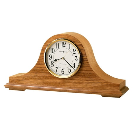 Howard Miller Nicholas Oak Finish Wood Chiming Quartz Mantel Clock #Q-GM1477