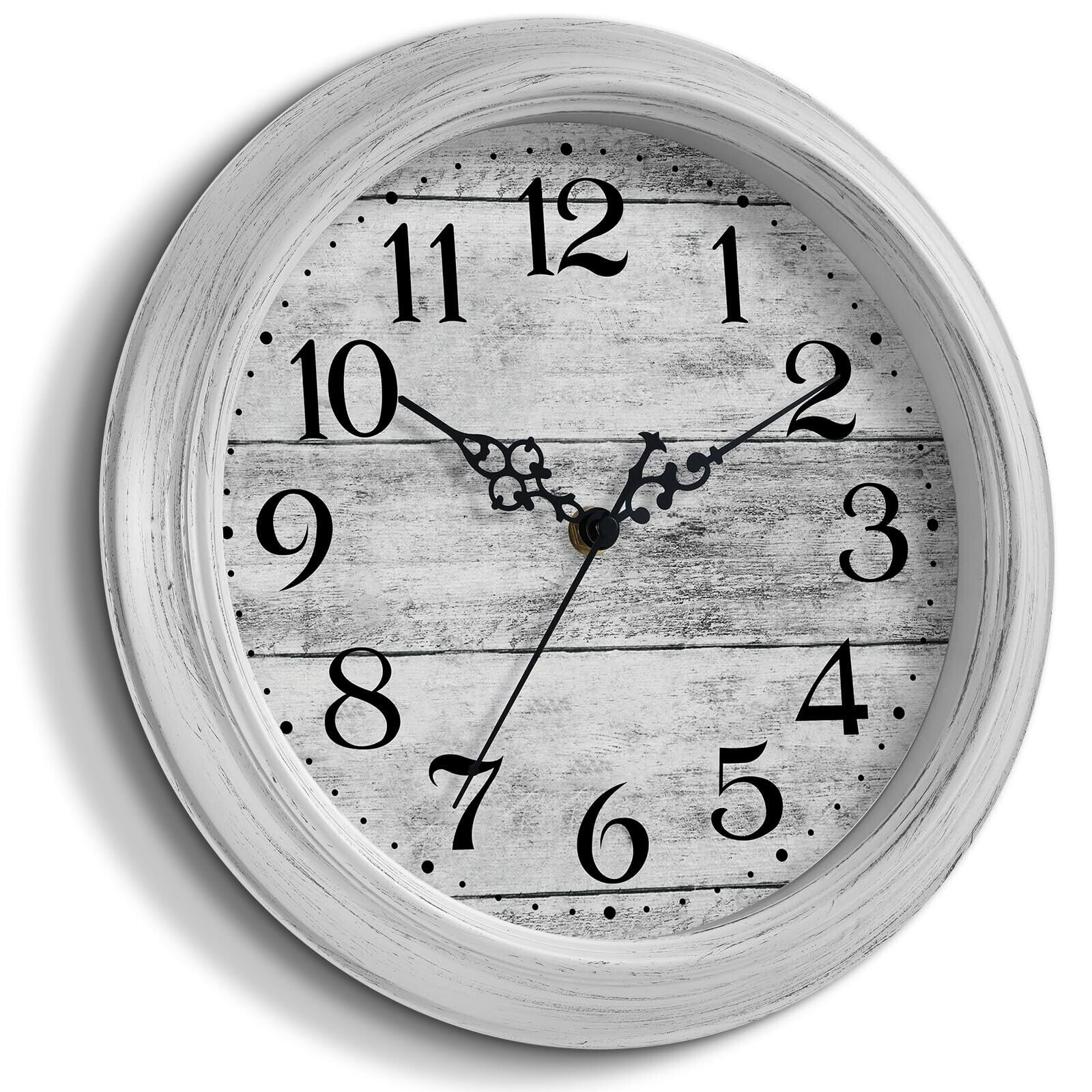 HYLANDA Wall Clock, 12 Inch Kitchen Wall Clocks Battery Operated, Bathroom Gr...
