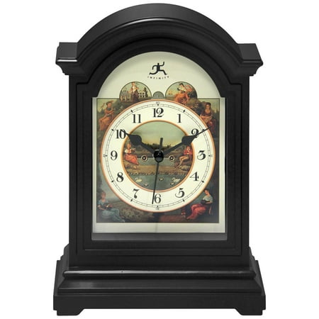 Infinity Instruments Classic Black Plastic 9-inch Analog Tabletop Clock