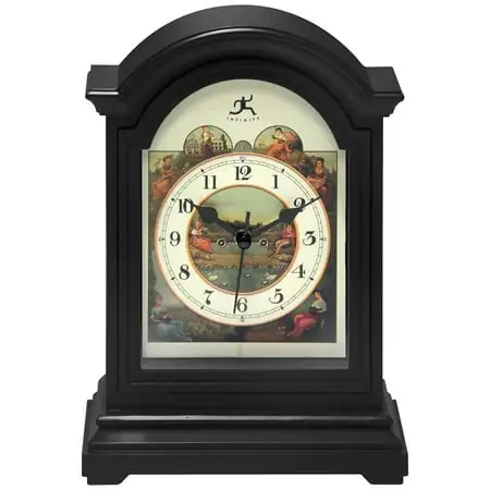 Infinity Instruments Classic Black Plastic 9-inch Analog Tabletop Clock