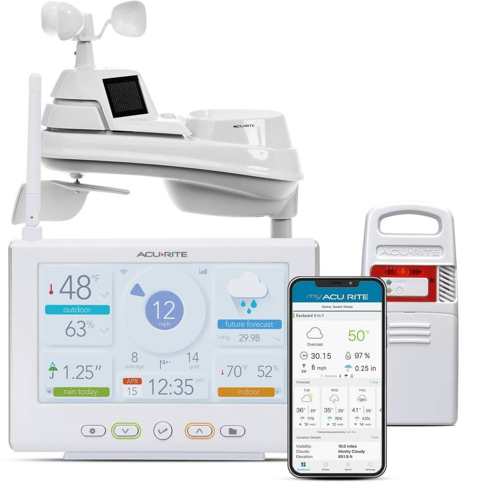 Iris Wireless HD Weather Station with Wi-Fi (Remote Monitoring), Lightning Detection, Temperature,...