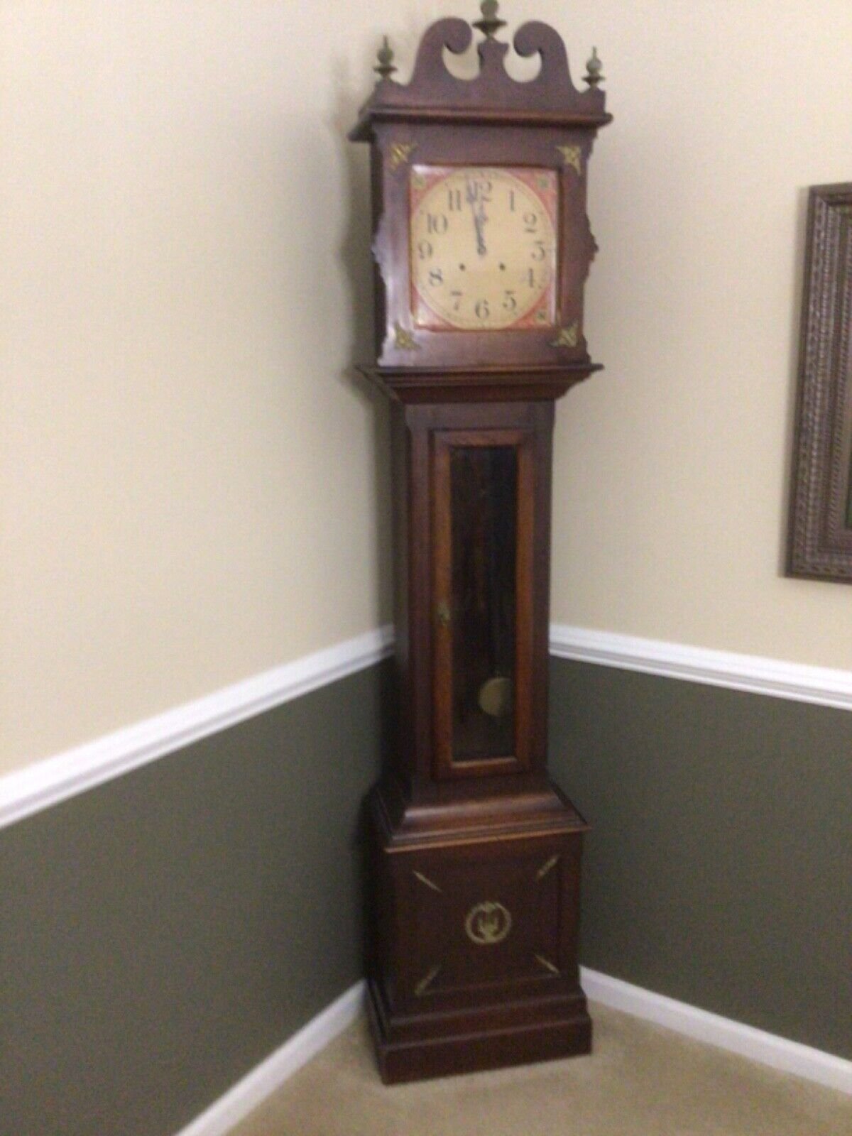 Ithaca Grandfather Clock. Excellent condition. Runs accurately. 87”