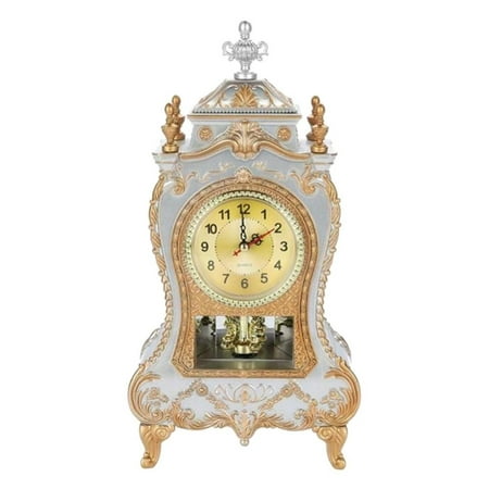 Jongmart Antique Clock,Vintage european-style Table Desk Clock,Wall Clock With Pendulum And Chimes for Home Decoration