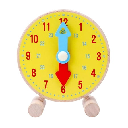 Kids Teaching Clock Learning To Tell Time Educational with Colored Hands