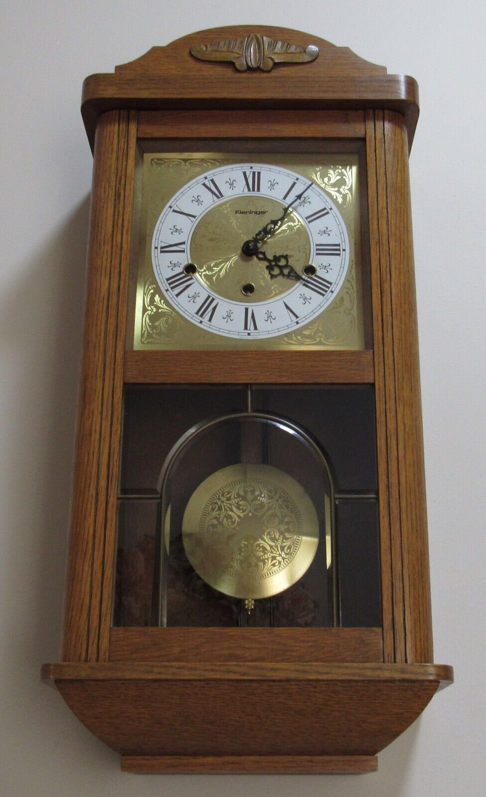 Kieninger German quarter hour Westminster chime wall clock 8-day