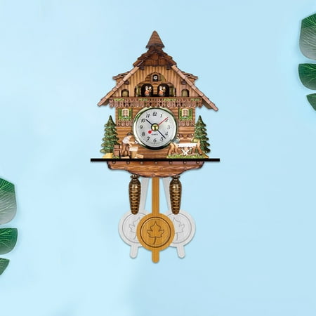 Kiplyki Wholesale Cuckoo Cuckoo Wall Clock Chime Alarm Clock Retro Clock Wooden Living Room Clock