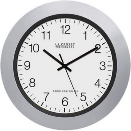 La Crosse Technology Silver Atomic Analog 10 Inch Wall Clock