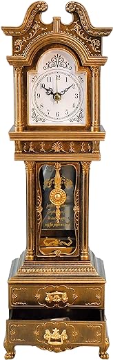 MusicBox Kingdom Grandfather Clock with Well Known Melody is Played Decorative Item