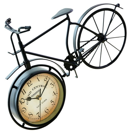 Office Decorations Kid Presents Bicycle Clock Household Desk Metal