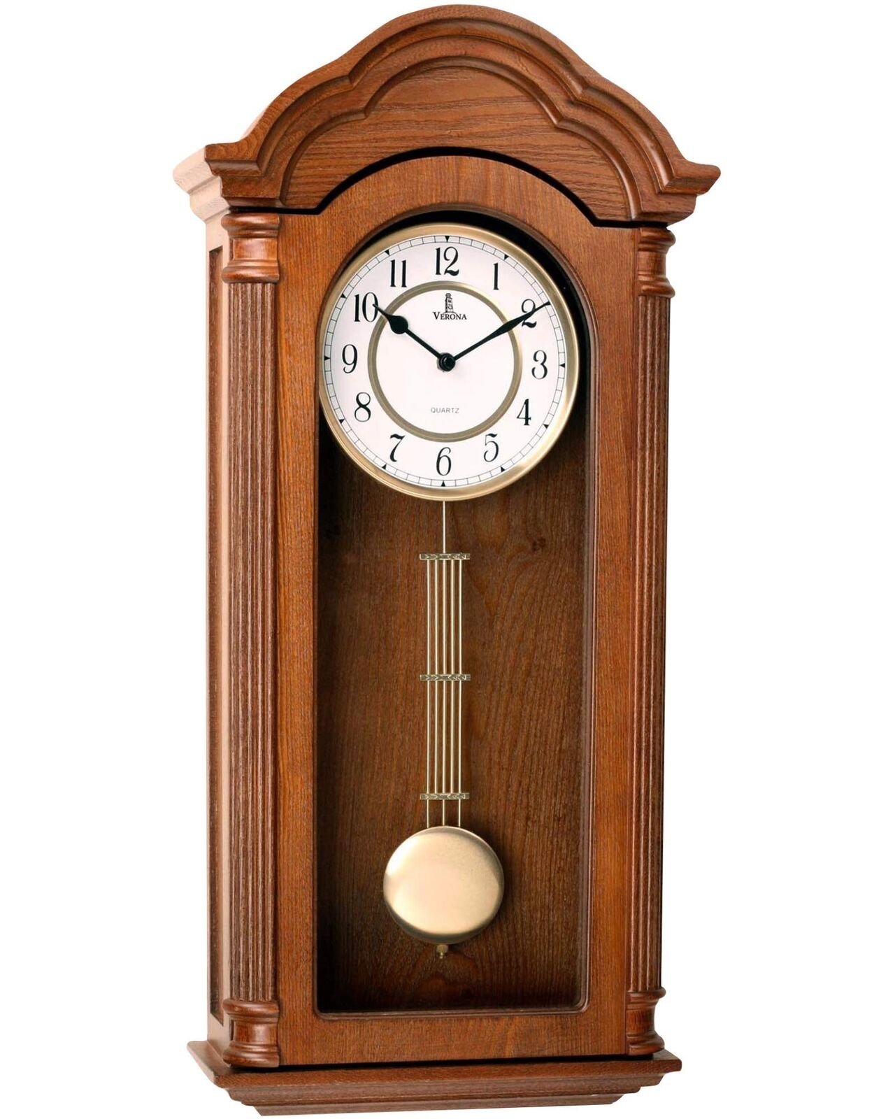 Pendulum Wall Clock Battery Operated - Large Hanging Grandfather Wall Clock w...