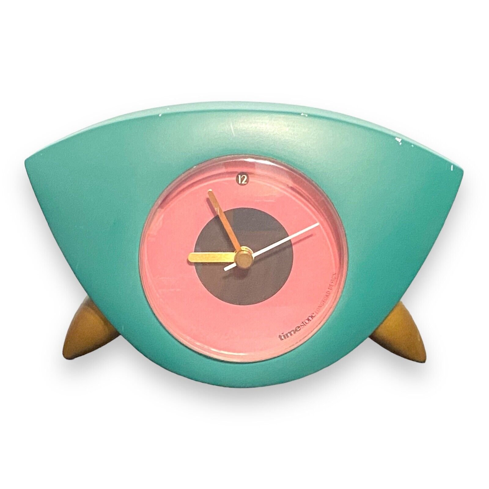 POSTMODERN 80S VINTAGE MEMPHIS POP ART ACME AGE DESK CLOCK BY TIMESTONE RARE VTG