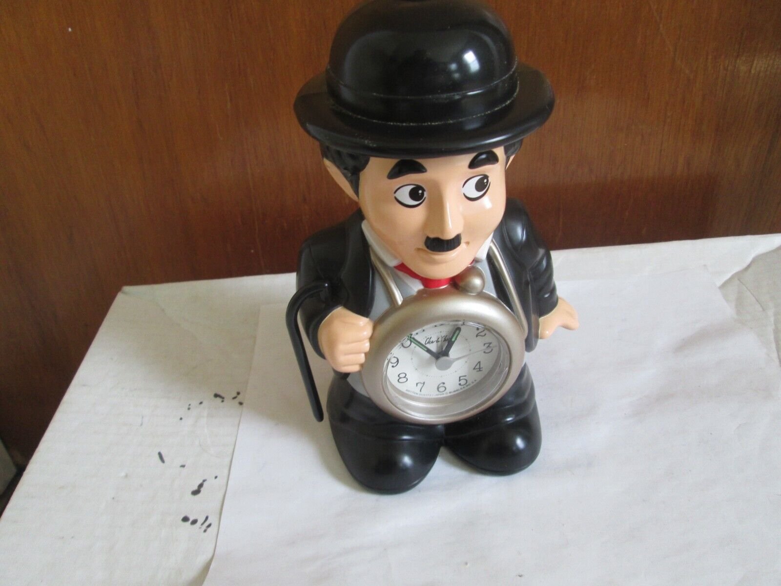 Rhythm Charlie Chaplin Alarm Clock For Parts Or Repair